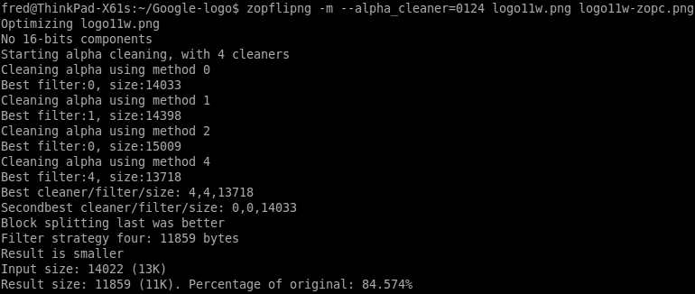 ZopfliPNG run, using -m --alpha_cleaner=0124